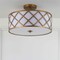 Jonathan Y Elizabeth 16.8 in. Metal LED Flush Mount, Gold/White JYL3504A - alternate 5
