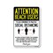 Signmission Public Safety, Beach Users Practice Social Distancing, 10in X 7in Aluminum, OS-NS-A-710-25414 OS-NS-A-710-25414 - alternate 1