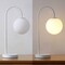 Jonathan Y Arco 18.25" Minimalist Mid-Century Arched Metal/Glass LED Table Lamp with Frosted Globe Shade, White JYL6010E - alternate 6