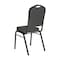 Flash Furniture HERCULES Series Crown Back Stacking Banquet Chair in Black Dot Patterned Fabric - Black Frame FD-C01-B-S076-GG - alternate 6