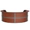 Linea Italia Reception Desk 107 in D X 46 in H, 11.8 ft W X Thermofused Laminate, Cherry ZUC298 - alternate 1