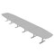Skutchi Designs Arc Boat Conference Table With Power, 48 in W, 264 in L HAR-ABOT-48X264-T-U779-NA - alternate 1