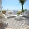 Homeroots 8' Taupe And Gray Round Geometric Washable Indoor Outdoor Area Rug 595609 - alternate 5