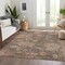 Homeroots 3' X 5' Brown Tan And Terra Cotta Floral Washable Indoor Outdoor Area Rug 604108 - alternate 7