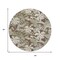 Homeroots 8' Brown Beige And Olive Green Round Botanical Leaves Washable Indoor Outdoor Area Rug 618396 - alternate 5