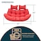 Leisuremod 2-Person Hanging Egg Chair Cushion, Weather-Resistant, Headrest & Zippered Cover ES52C-R - alternate 4
