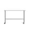 Flash Furniture Reese Work Table, 18 Gauge Stainless Steel Top Shelf, Undershelf and 4 Casters w/2 Locking NH-WT-2460-CAS-GG - alternate 3