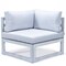 Leisuremod Chelsea 6-Piece Patio Sectional Weathered Grey Aluminum With Cushions, Light Grey CSWGR-6LGR - alternate 7