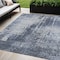 Homeroots 5' X 8' Navy Blue And Sky Blue Abstract Washable Indoor Outdoor Area Rug 587291 - alternate 1