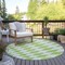 Homeroots 8' Lime Green And Ivory Round Geometric Washable Indoor Outdoor Area Rug 577063 - alternate 6