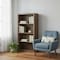 Homeroots 48" Brown Distressed Wood Adjustable Four Tier Bookcase 333505 - alternate 5