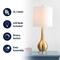 Jonathan Y Dylan 25" Metal/Crystal Teardrop LED Table Lamp, Brass JYL5010A - alternate 7