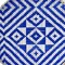 Homeroots 20in Blue and Natural Wicker Round Geo Arrow Handmade Basket Tray 476493 - alternate 3
