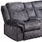 Homeroots 79" Dark Gray Microfiber Power Reclining Loveseat With Storage 561560 - alternate 4