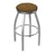 Holland Bar Stool Co 802 Misha Stainless Steel 36in Swivel Bar Stool with Canter Saddle Seat 80236SS012 - alternate 1