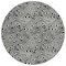 Homeroots 8' Black And Ivory Round Abstract Washable Indoor Outdoor Area Rug 599690 - alternate 5