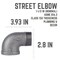 B & K 1-1/2 in. MIP each X 1-1/2 in. D FIP Black Malleable Iron 90 Degree Street Elbow 501543 - alternate 4