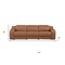 Homeroots 103" Chestnut Italian Leather Reclining USB Sofa 632887 - alternate 10