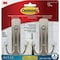 Command Large Double Bath Hook Satin Nickel 2 Hooks 2 Strips BATH36-SN-2ESF - alternate 1