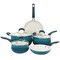 Oster Corbett 8 Piece Nonstick Aluminum Cookware Set in Teal 94245.08 - alternate 1