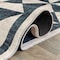 World Rug Gallery Geometric Diamond Washable Non Slip Runner Rug 2 ft x 8 ft Cream WR74CREAM2X8 - alternate 5