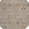Homeroots 8' Taupe Brown And Gray Round Oriental Washable Indoor Outdoor Area Rug 598084 - alternate 6