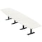 Skutchi Designs 16ft Boat Conference Table With Power | Harmony Series | 16 Person Meeting Room Table HAR-BOT-48X192-T.BK-W960-NA - alternate 1