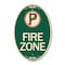 Signmission No Parking Symbol, 12 Inch X 18 Inch Architectural Oval, Heavy Gauge Aluminum A-OV-G-1218-24653 - alternate 1