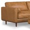 Homeroots 89" Sienna Leather Sofa With Ottoman With Brown Legs 641070 - alternate 4