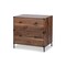 Homeroots 30" Walnut Wood Two Drawers Filing Cabinet 568313 - alternate 5