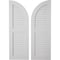 Ekena Millwork Smooth 2 Equal Louver w/Quarter Round Arch Top Faux Wood Shutters, 18W x 60H 42 Low Side, PR SHULVQ18X60SMPR - alternate 1