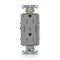 Leviton Dec Plus Dup 15A 125V TR 2Mrk-Ctrl Gry TDR15-S2G - alternate 1