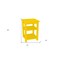 Homeroots 28" Yellow Solid Wood Nightstand 548315 - alternate 4
