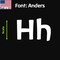 Aacc Self-Adhesive Vinyl Letter: H, Scale: 5 cm. Color: White Font: Anders by AACC-Anders-UH-White-M5x1 - alternate 1