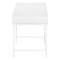 Homeroots 47" White Wood and Metal H-Shape Computer Desk With Two Drawers 489876 - alternate 6