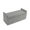 Homeroots 50" Light Gray Upholstered Linen Bench with Flip top 530678 - alternate 5
