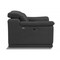 Homeroots 86" Dark Gray Italian Leather USB Reclining Sofa With Silver Legs 476524 - alternate 4