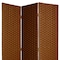 Homeroots 72" Dark Brown Folding Three Panel Screen Room Divider 274891 - alternate 3