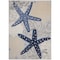 Homeroots 7' X 10' Navy Blue And Gray Starfish Indoor Outdoor Area Rug 546821 - alternate 1