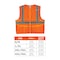 Ergodyne Vest, 8220Z, L/XL, Orange 8220Z - alternate 4