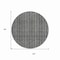 Homeroots 8' Gray And Silver Round Striped Washable Indoor Outdoor Area Rug 615051 - alternate 7