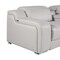 Homeroots Light Gray Italian Leather Power Reclining Curved Seven Piece Corner Sectional With Console 544990 - alternate 7