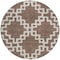 Homeroots 8' Brown And Ivory Round Geometric Washable Indoor Outdoor Area Rug 593758 - alternate 5