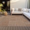 Homeroots 9' X 12' Brown And Beige Geometric Washable Indoor Outdoor Area Rug 596966 - alternate 5