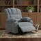 Homeroots 39" Blue Faux Leather Leather Heated Massage Lift Assist Recliner With USB 718741 - alternate 3