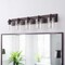 Jonathan Y Irving 36" 5-Light Seeded Glass/Iron Modern Contemporary LED Vanity Light, Oil Rubbed Bronze JYL7620E - alternate 9
