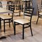 Flash Furniture HERCULES Black Ladder Back Metal Restaurant Chair - Tan Vinyl Seat, 2PK 2-XU-DG694BLAD-TNV-GG - alternate 6