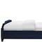 Homeroots Navy Blue Solid Wood Queen Tufted Upholstered Velvet Bed with Nailhead Trim 544922 - alternate 6
