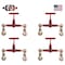 Mytee Products 4PK 5/16in-3/8in Durabilt T-Handle Ratchet Chain Binder w/Grab Hook 7,100 lbs WLL, 4PK CBRS-DR516-THx4 - alternate 1