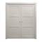 Sartodoors Sliding French Double Pocket Doors 36 x 84 inches, Ego 5010 Painted White Oak, Kit Rail Hardware ,  EGO5010DP-PWO-3684 - alternate 1